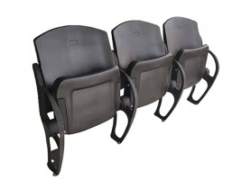 铝合金站脚翻板座椅中空吹塑体育馆座椅 型号:  BLM-4381