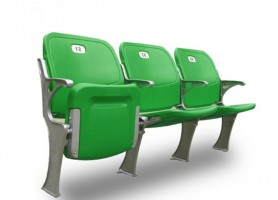 中空吹塑翻板座椅落地式体育馆折叠座椅 型号:  BLM-4671